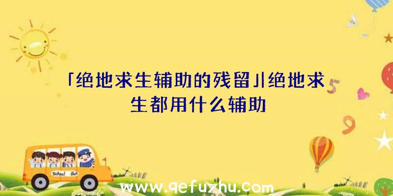 「绝地求生辅助的残留」|绝地求生都用什么辅助